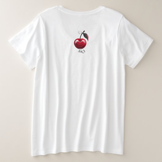 Wild Cherry Grote Maat T-shirt (Design achterkant)