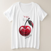 Wild Cherry Grote Maat T-shirt (Design voorkant)