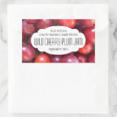 Wild Cherry Plum jam conserveringslabel sticker (Tas)