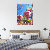 Wild Cherry roze Blossom Tree Canvas Afdruk (Insitu (Slaapkamer))