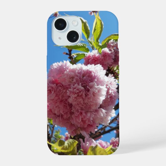 Wild Cherry roze Blossom Tree iPhone 15 Case (Achterkant)