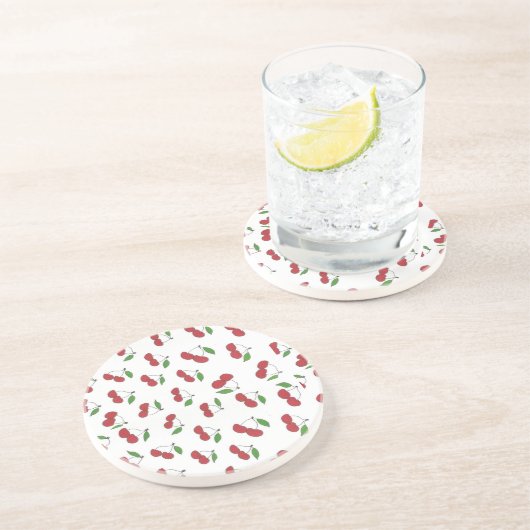 Wild Cherry Zandsteen Onderzetter (Zijkant)