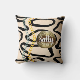 Wild Chic Luxurious Girly, speciaal gepersonalisee Kussen