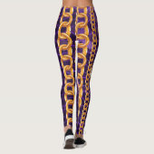 Wild Chic Pattern Gold lippen Gift Beauty Girly Fl Leggings (Achterkant)