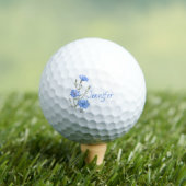 Wild Chicory Flower Botanical Custom Name Golfballen (Insitu Shirt)