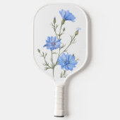 Wild Chicory Flower Botanical Waterverf Art Pickleball Paddle (Achterkant)
