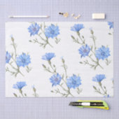 Wild Chicory Flower Botanical Waterverf Art Tissuepapier (Craft)