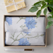 Wild Chicory Flower Botanical Waterverf Art Tissuepapier (Geschenk)