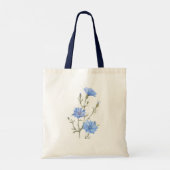 Wild Chicory Flower Botanical Waterverf Art Tote Bag (Achterkant)