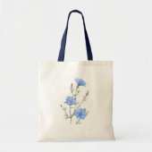 Wild Chicory Flower Botanical Waterverf Art Tote Bag (Voorkant)