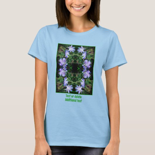 Wild Chicory Flowers Lijst Creëer Uw eigen foto T-shirt (Voorkant)