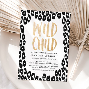 Wild Child Baby shower Kaart