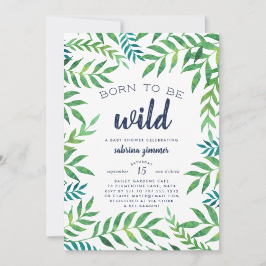 Wild Child Baby shower Uitnodiging (Voorkant)