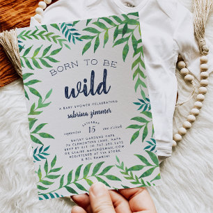 Wild Child Baby shower Uitnodiging