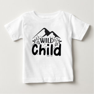 Wild Child Baby T-Shirt - Minimalistische Berg