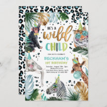 Wild Child Boy Safari Animals Birthday Party