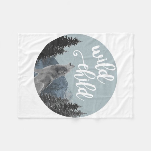 Wild Child Fleece Blanket (Voorkant (Horizontaal))