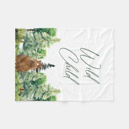 Wild Child Fleece Blanket (Voorkant (Horizontaal))