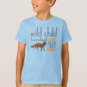 Wild Child Fox Design Dark T-shirt (Voorkant)