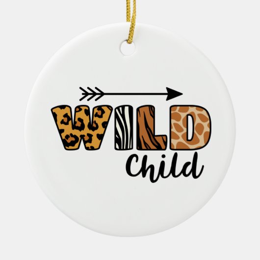 Wild Child Keramisch Ornament (Voorkant)
