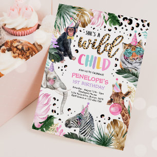 Wild Child Leopard Print Safari Animals Kaart