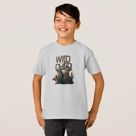 Wild Child Lion Cubs Kinder T-shirt (Voorkant volledig)