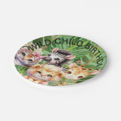 Wild Child Oerwoud Kawaii Animals Papieren Bordje (Gekanteld)