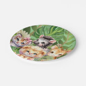 Wild Child Oerwoud Kawaii Animals Papieren Bordje (Gekanteld)