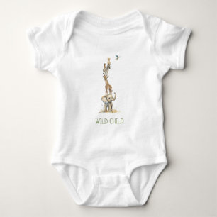 WiLD CHILD Oerwoud Safari Dieren Baby Bodysuit