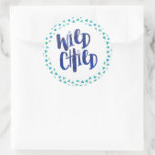 Wild Child Quote Ronde Sticker (Tas)