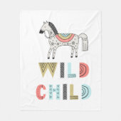 Wild Child Scandia Horse Baby Fleece Deken (Voorkant)