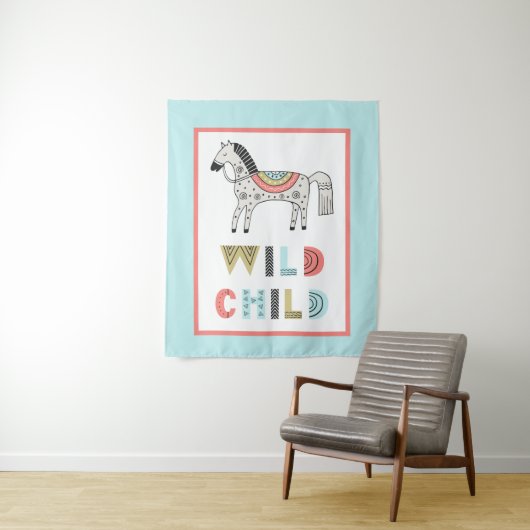 Wild Child Scandia Horse Nursery Wandkleed (In situ)