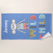 Wild Child Scandia Monkey - Aangepaste keukenhandd Strandlaken (Voorkant)