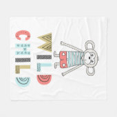 Wild Child Scandia Monkey Baby Fleece Deken (Voorkant (Horizontaal))