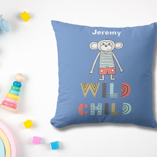 Wild Child Scandia Monkey - Gepersonaliseerd Kussen