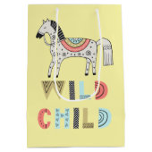 Wild Child Scandinavian Horse Pastel Yellow Medium Cadeauzakje (Achterkant)