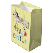Wild Child Scandinavian Horse Pastel Yellow Medium Cadeauzakje (Achterkant Gekanteld)