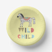 Wild Child Scandinavian Horse Pastel Yellow Papieren Kommen (Voorkant)
