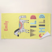 Wild Child Scandinavisch Paard Persoonlijk  Strandlaken (Voorkant)