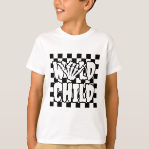 Wild Child Skelet Hand Grafisch Ontwerp T-shirt
