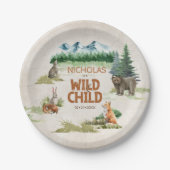 Wild Child Woodland Animal Verjaardagsfeest Papieren Bordje (Voorkant)