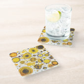 Wild Cluster of dots Coaster Glazen Onderzetter (Schuin)