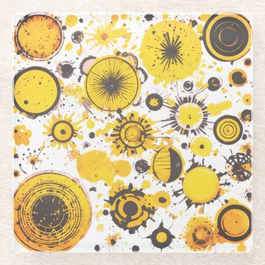 Wild Cluster of dots Coaster Glazen Onderzetter (Voorkant)