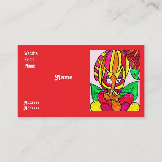 Wild Colorful Business Card Visitekaartje (Voorkant)