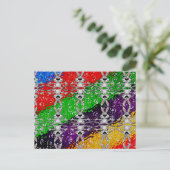 Wild Colorful Rabbit Pattern Briefkaart (Staand voorkant)
