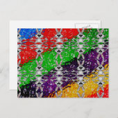 Wild Colorful Rabbit Pattern Briefkaart (Voorkant / Achterkant)