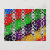 Wild Colorful Rabbit Pattern Briefkaart (Voorkant)