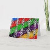 Wild Colorful Rabbit Pattern Feestdagen Kaart (Voorkant)