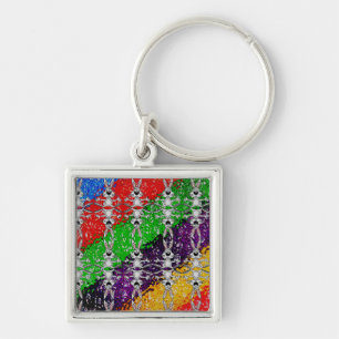 Wild Colorful Rabbit Pattern Sleutelhanger