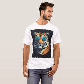 Wild & Cool Tiger met zonnebril T-shirt (Voorkant volledig)